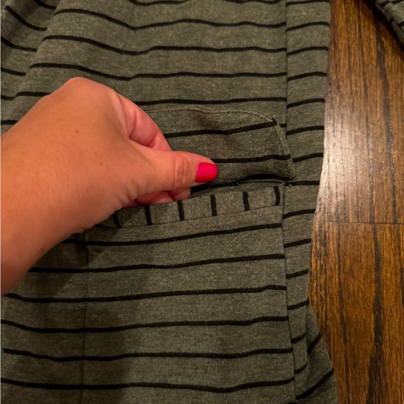 Anthropologie Gray Striped Jacket - Picture 6 of 6